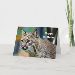 Cartão Wildlife Bobcat Photo Birthday