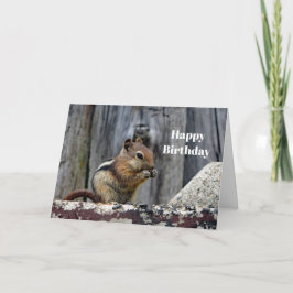 Cartão Wildlife Chipmunk Animal Photo Birthday