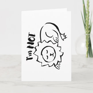 Cartão Wildly Punny — I’m Not Lion Minimalist Lion Art