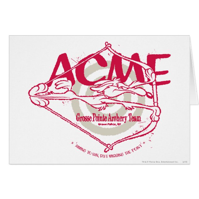 Cartão WILE E. COYOTE™ Grosse - Equipe de Arqueiros Ponta (Frente Horizontal)