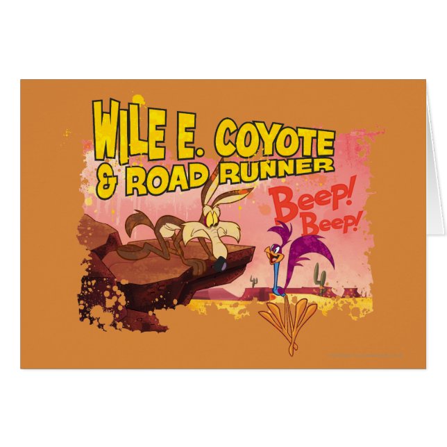CARTÃO WILE E. COYOTE™ & ROAD RUNNER™ BEEP BEEP!™ (Frente Horizontal)
