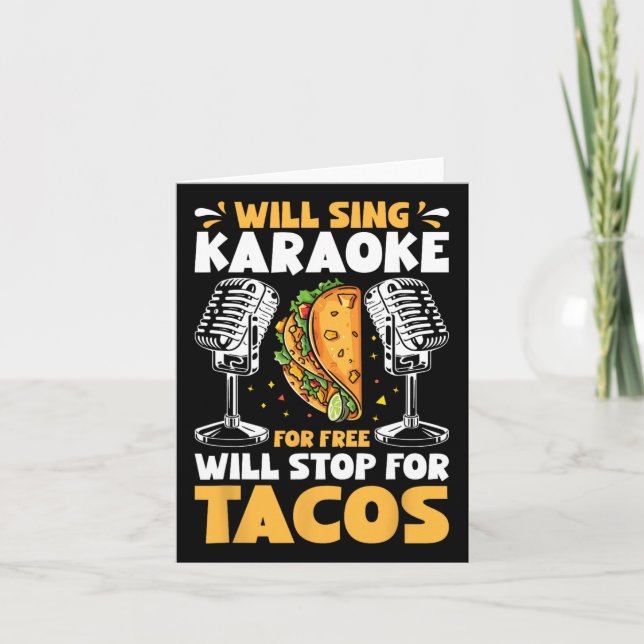 Cartão Will Sing Karaoke De Gratuito Vai Parar Para A Div (Frente)