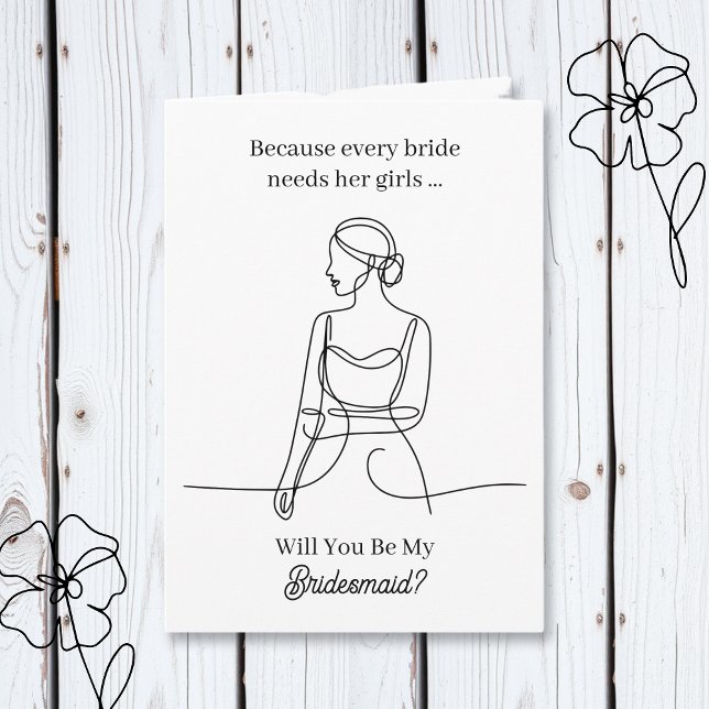 Cartão Will You Be My Bridesmaid Proposal (Criador carregado)