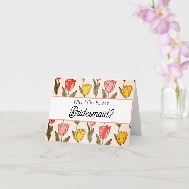 Cartão Will you be my Bridesmaid proposal card (Orquídea)