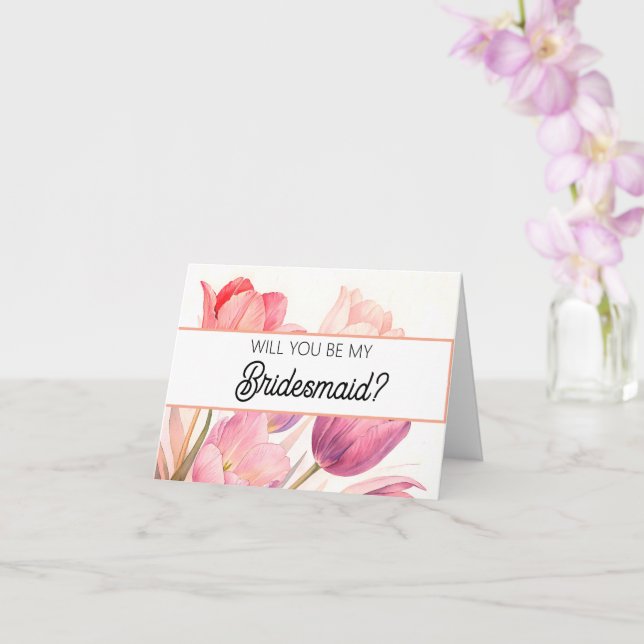 Cartão Will you be my Bridesmaid proposal card (Orquídea)