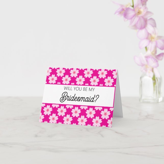 Cartão Will you be my Bridesmaid proposal card (Orquídea)