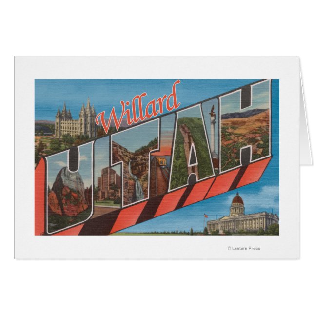 Cartão Willard, UtahLarge - Letra ScenesWillard, UT (Frente Horizontal)