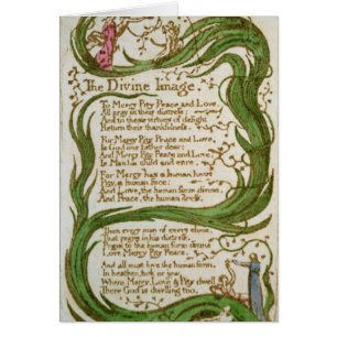 Cartão William Blake   a imagem divina, das canções de