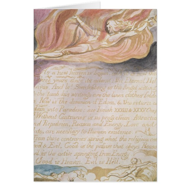 Cartão William Blake | "Começa um novo céu" (Frente)