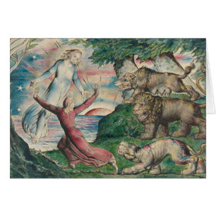 Cartão William Blake - Dante Running das três bestas
