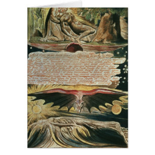 Cartão William Blake   "e um estêve adiante "