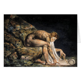 Cartão William Blake Isaac Newton
