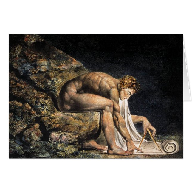 Cartão William Blake Isaac Newton (Frente Horizontal)