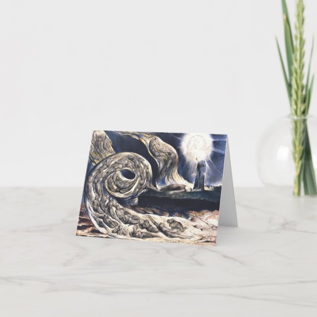 Cartão William Blake Lovers' Whirlwind ilustra inferno (Frente)