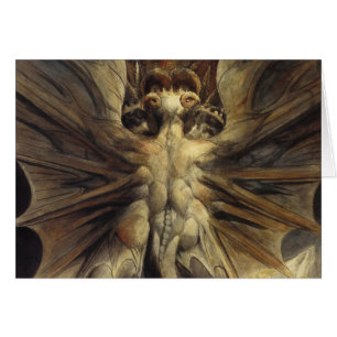 Cartão William Blake - O Dragão Vermelho Excelente e a Mu