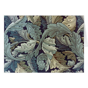 Cartão William Morris Acanthus Wallpaper Folhas