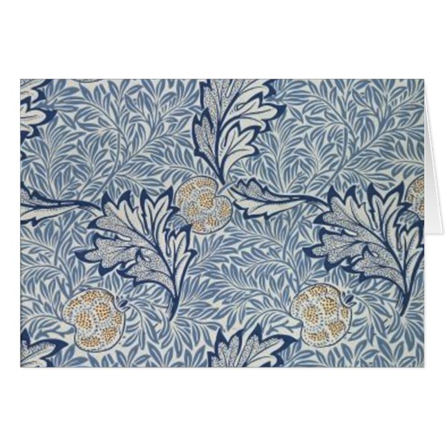 Cartão William Morris Apple Fllower Design (Frente Horizontal)