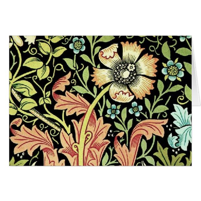 Cartão William Morris Compton Wallpaper Classic (Frente Horizontal)