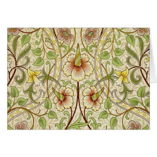 Cartão William Morris Daffodil Classic Flower Wallpaper