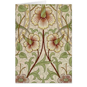 Cartão William Morris Daffodil Classic Flower Wallpaper