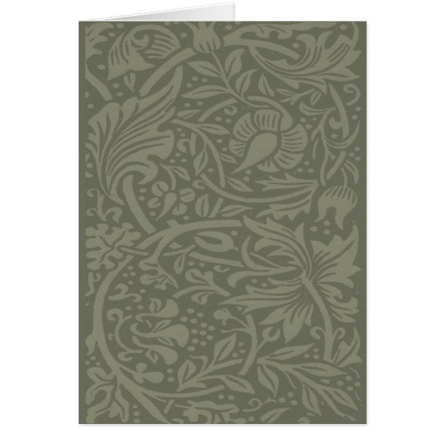 Cartão William Morris Daffodil Floral Wallpaper (Frente)