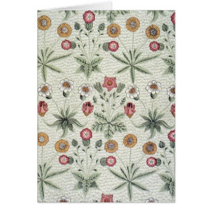 Cartão William Morris Daisy Floral Wallpaper Padrão