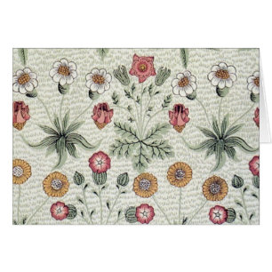 Cartão William Morris Daisy Floral Wallpaper Padrão
