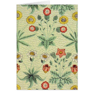 Cartão William Morris Daisy Floral Wallpaper Padrão