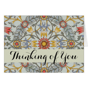 Cartão William Morris Floral Circle Flower Illustration