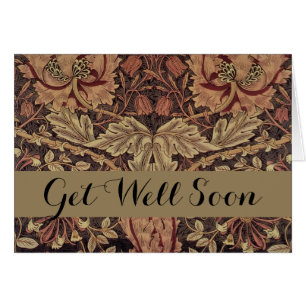 Cartão William Morris Honeysuckle Arte clássica em inglês