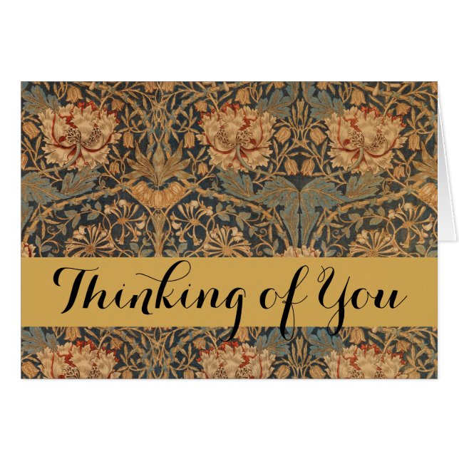 Cartão William Morris Honeysuckle Rich Wallpaper (Frente Horizontal)