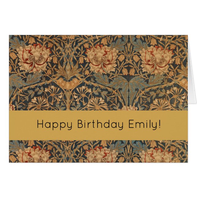 Cartão William Morris Honeysuckle Rich Wallpaper (Frente Horizontal)