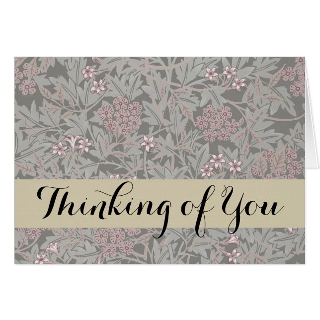 Cartão William Morris Jasmine Flower Pattern (Frente Horizontal)