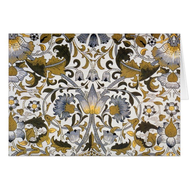 Cartão William Morris Lodden floral (Frente Horizontal)