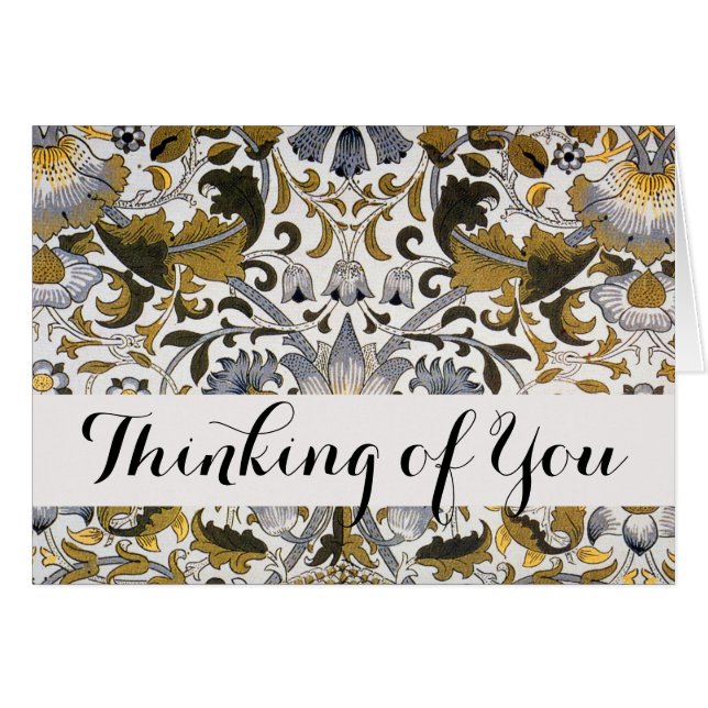 Cartão William Morris Lodden floral (Frente Horizontal)