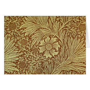 Cartão William Morris Marigold Padrão Antiquado de Flor