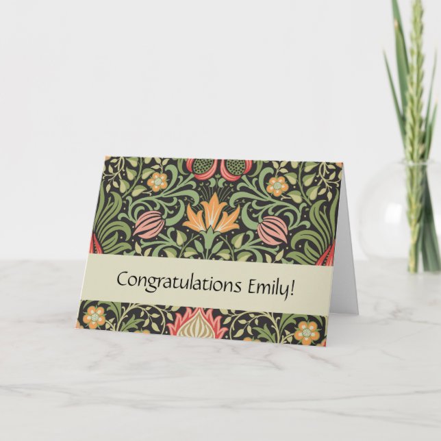 Cartão William Morris Persian Floral Antique (Frente)