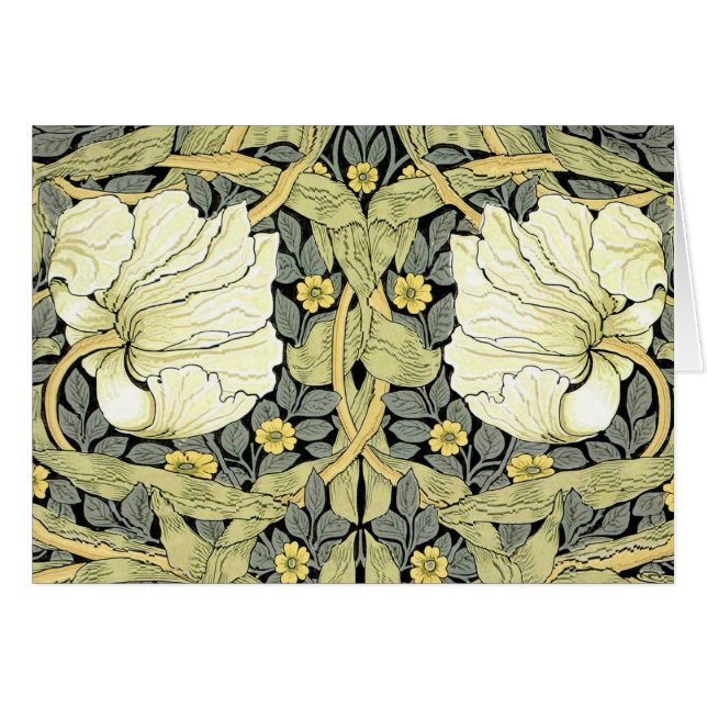 Cartão William Morris Pimpernel Floral Wallpaper (Frente Horizontal)