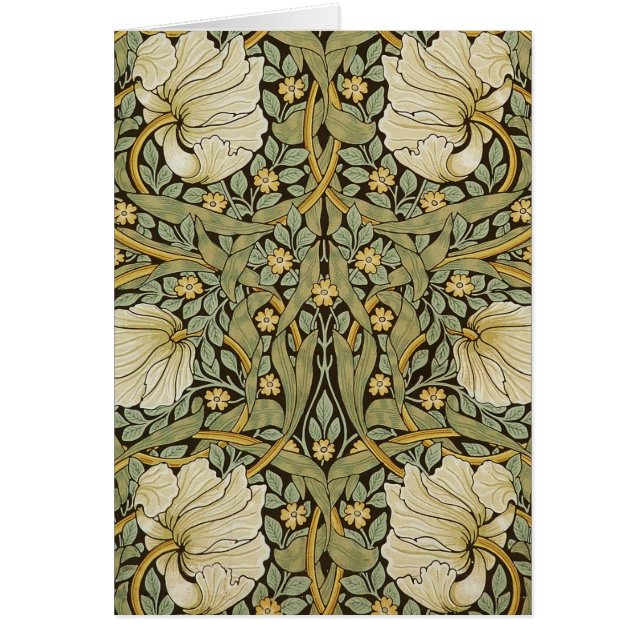 Cartão William Morris Pimpernel Vintage Pré-Raphaelite (Frente)