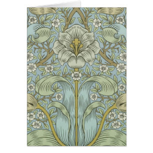 Cartão William Morris Primavera Thicket Classic Pattern