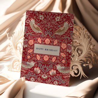 Cartão William Morris Strawberry Thef Birthday Card