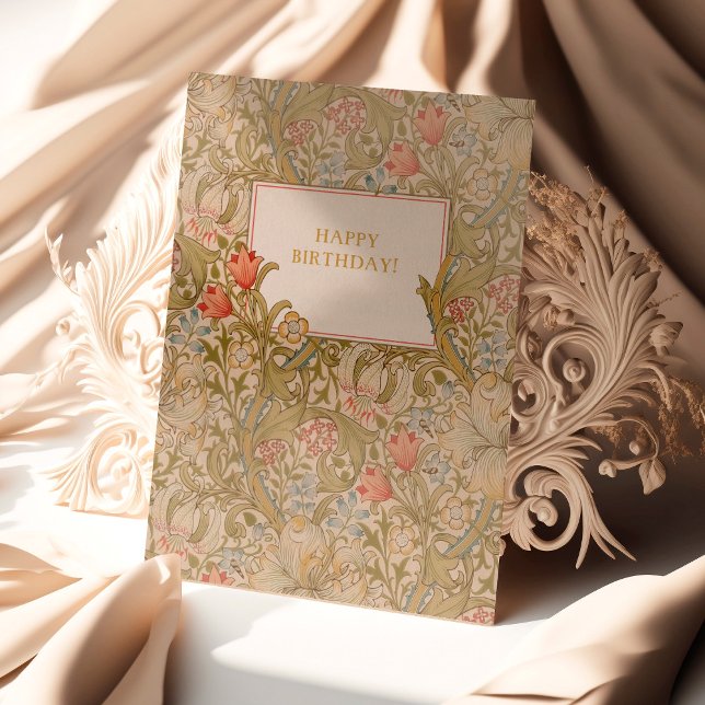 Cartão William Morris Strawberry Thef Birthday Card (Criador carregado)