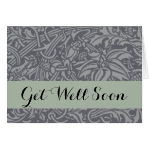 Cartão William Morris Thistle Floral Wallpaper Flor Art