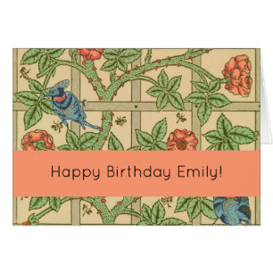 Cartão William Morris Trellis Classic Wallpaper Design