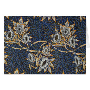 Cartão William Morris Tulip Willow Blue Patterno