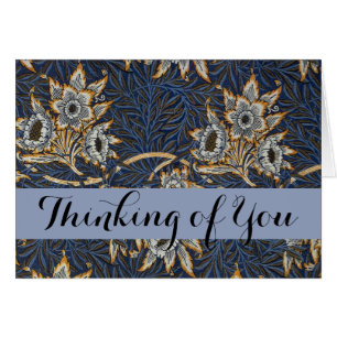 Cartão William Morris Tulip Willow Blue Patterno