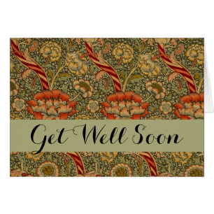 Cartão William Morris Wandle English Floral Damask Design