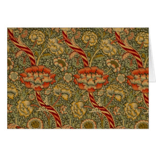 Cartão William Morris Wandle English Floral Damask Design