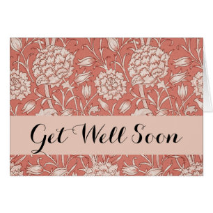 Cartão William Morris Wild Tulip Clássico Design vitorian