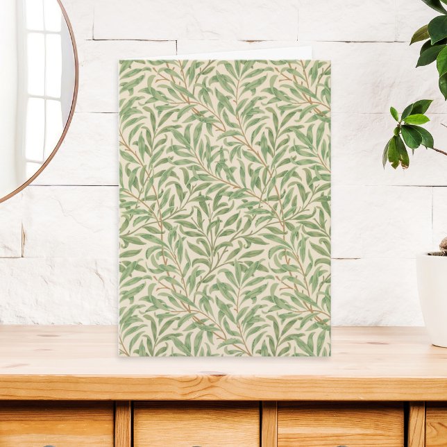 Cartão William Morris Willow Bough Para Qualquer O (An elegant greeting card for any occasion, with botanical Willow Bough pattern by William Morris)